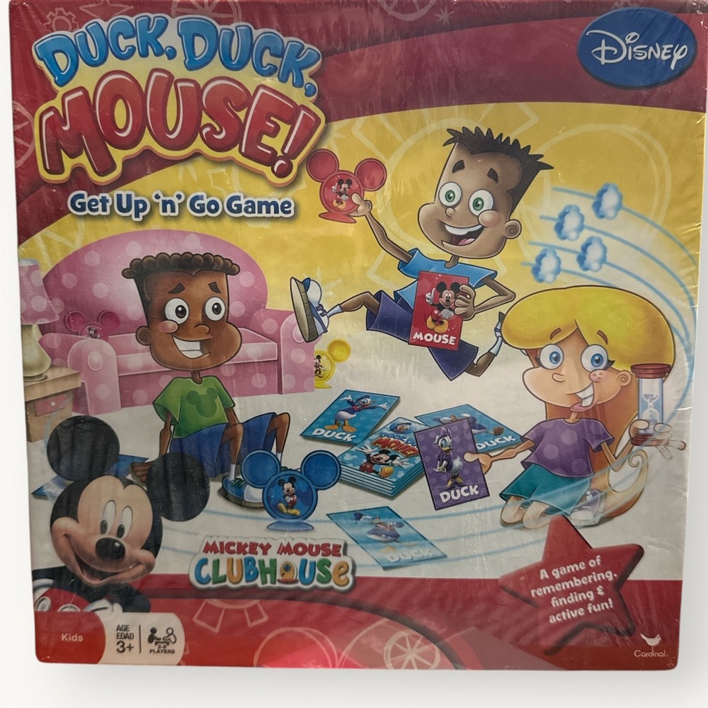Disney Mickey Mouse Clubhouse Duck Duck Mouse Get Up n Go Board Game SEALED RARE